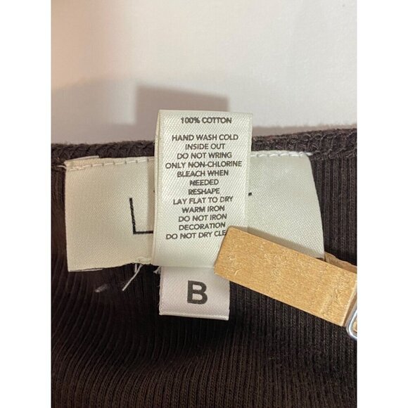 Ann Taylor Loft Petites Brown Tank Top with Scoop Neckline Beading Women’s XXSP - Picture 5 of 7